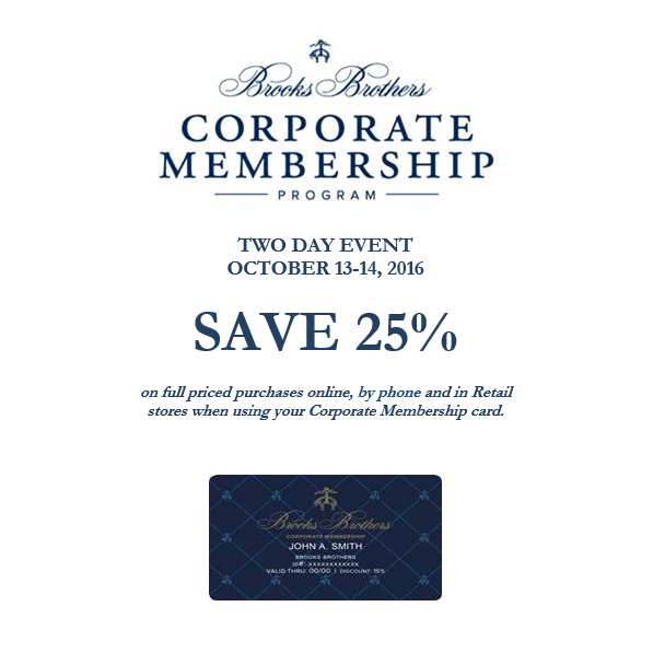 Brooks Brothers Savings Event