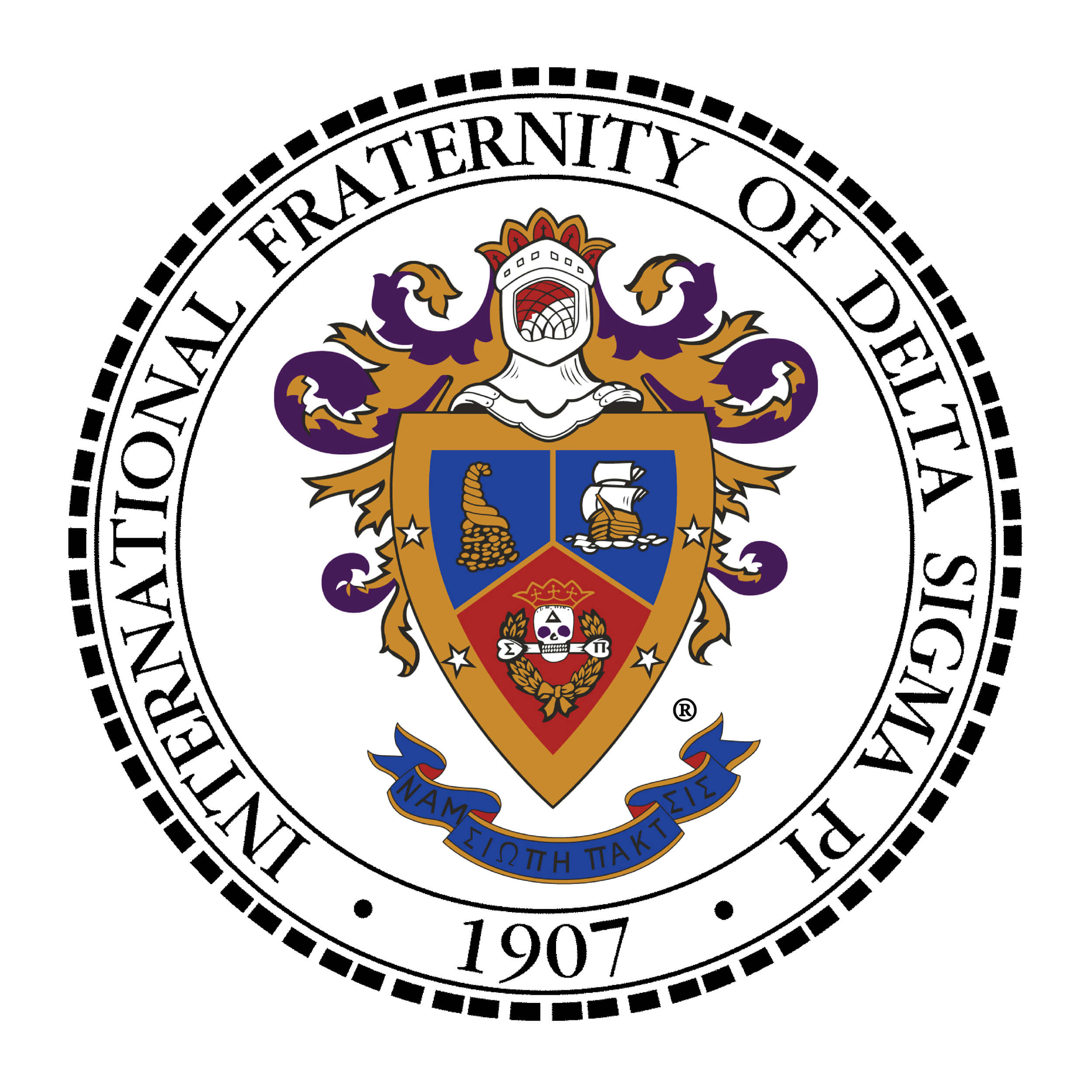 Fraternity Seal with Color Coat of Arms