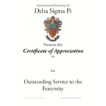 Certificate of Appreciation